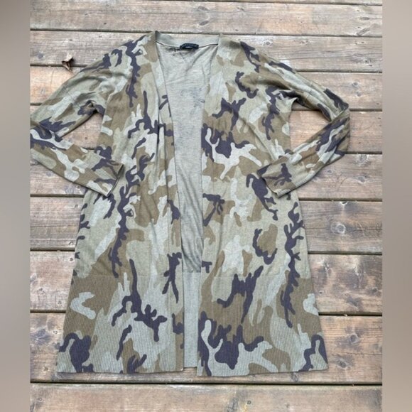 Sanctuary camo long cardigan size M - Picture 3 of 6